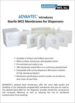 ADVANTEC 3 membrane sterili a nastro per dispenser